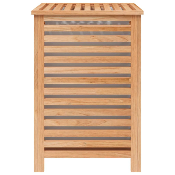 Cesto para la ropa madera maciza de nogal 45x45x65 cm M 5