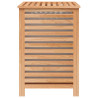 Cesto para la ropa madera maciza de nogal 45x45x65 cm 5