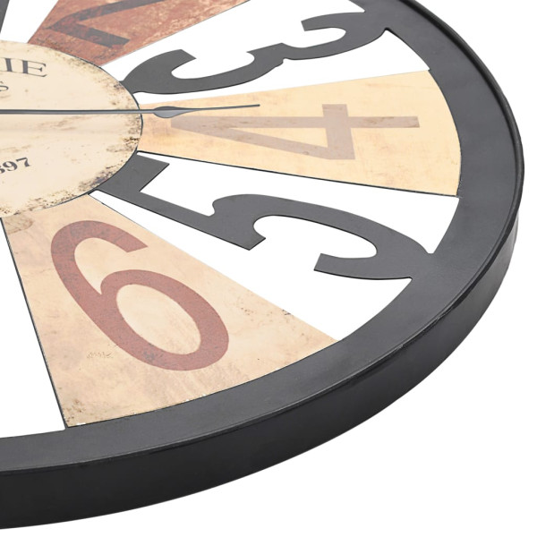 Reloj de pared de metal multicolor 60 cm M 4