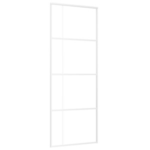 Porta deslizante em vidro ESG e alumínio 76x205 cm branco H