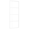 Puerta corredera ESG vidrio y aluminio blanca 76x205 cm 2
