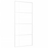 Puerta corredera ESG vidrio y aluminio blanca 90x205 cm 2