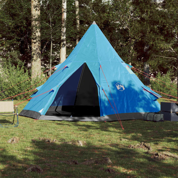Tenda de campismo tipi para 4 pessoas impermeável azul M 3