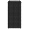 Mesa de apoio jardim c/ tampo vidro 58x27.5x55 cm vime PE preto 5