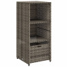 Armário de arrumação para jardim 50x55x115 cm vime PE cinzento 2