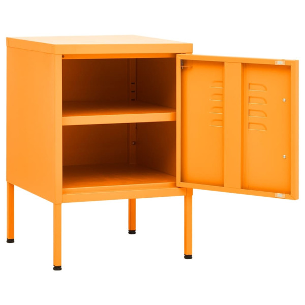 Mesa de cabeceira 35x35x51 cm aço amarelo mostarda M 4