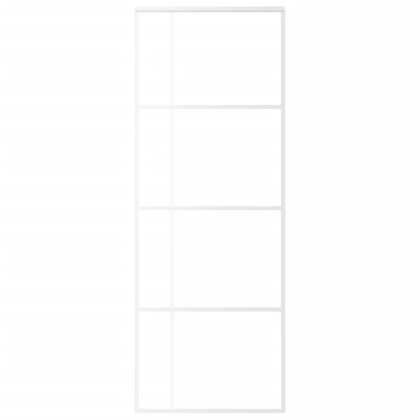 Puerta corredera ESG vidrio y aluminio blanca 76x205 cm M 3