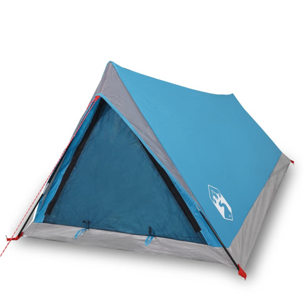Tienda de campaña 2 personas tafetán 185T azul 200x120x88/62 cm M 2