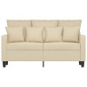 Sofá de 2 lugares tecido 120 cm cor creme 3