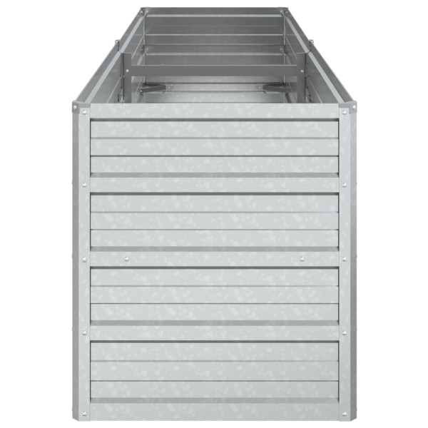 Arriate de acero galvanizado plateado 160x40x45 cm M 5