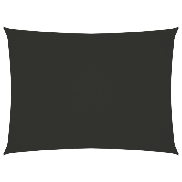 Toldo de vela rectangular tela Oxford gris antracita 2.5x4 m D