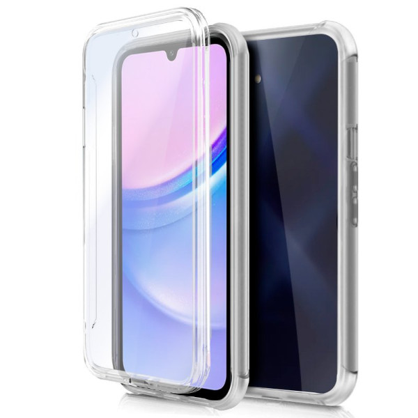 Funda COOL Silicona 3D para Samsung A155 Galaxy A15 / A15 5G / M15 5G (Transparente Frontal + Trasera) D