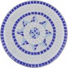 Conjunto bistrô azulejos de cerâmica 3 pcs azul e branco 4