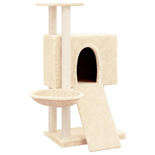 Árvore para gatos c/ postes arranhadores sisal 96 cm cor creme M 2