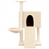 Árvore para gatos c/ postes arranhadores sisal 96 cm cor creme 3