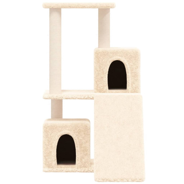Árvore para gatos c/ postes arranhadores sisal 82 cm cor creme M 3