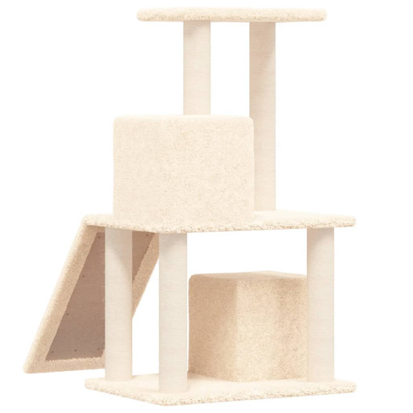 Árvore para gatos c/ postes arranhadores sisal 82 cm cor creme M 5