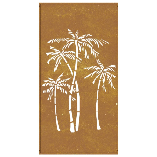 Adorno de pared de jardín acero corten diseño palmera 105x55 cm M 5
