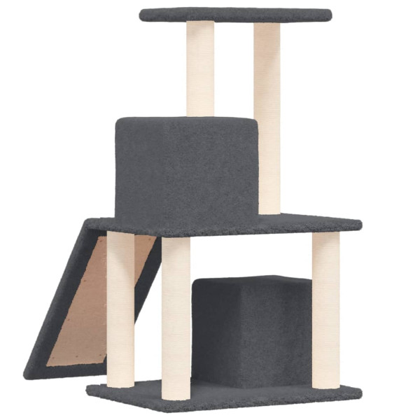 Árvore p/ gatos c/ postes arranhadores sisal 82 cm cinza-escuro M 5