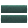 Sofá de 2 plazas con cojines terciopelo verde oscuro 120 cm 5