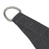 Toldo de vela rectangular tela Oxford gris antracita 2x3.5 m 4