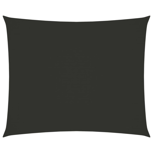 Toldo de vela rectangular tela Oxford gris antracita 5x6 m D