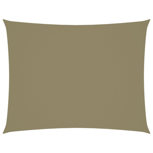 Toldo de vela rectangular tela Oxford beige 3x4.5 m D