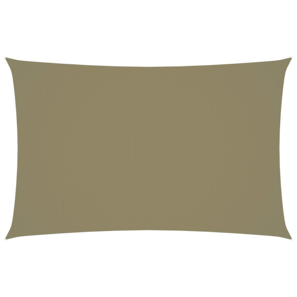 Toldo de vela rectangular tela Oxford beige 4x7 m D