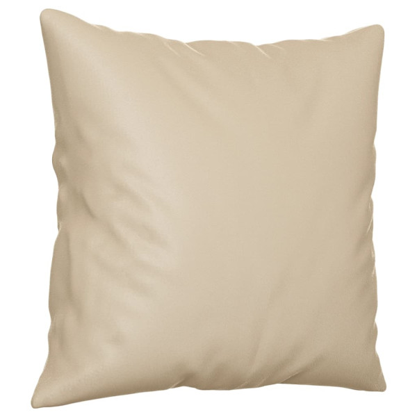 2 pcs conjunto sofás c/ almofadas tecido microfibra cor creme M 5