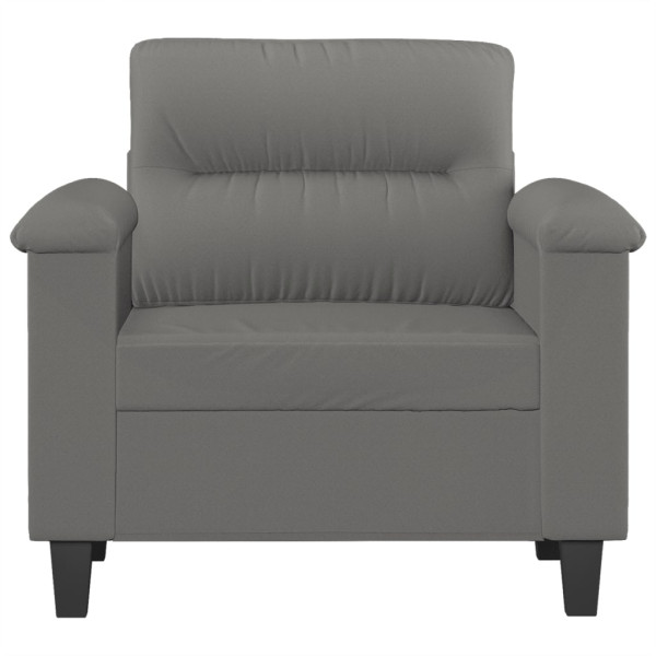 Sillón de tela microfibra gris oscuro 60 cm M 3