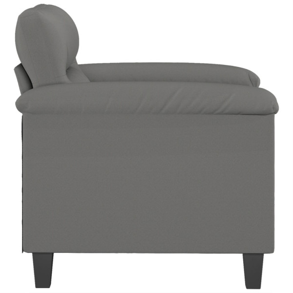 Sillón de tela microfibra gris oscuro 60 cm M 4
