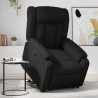 Sillón reclinable elevable eléctrico de cuero sintético negro 1