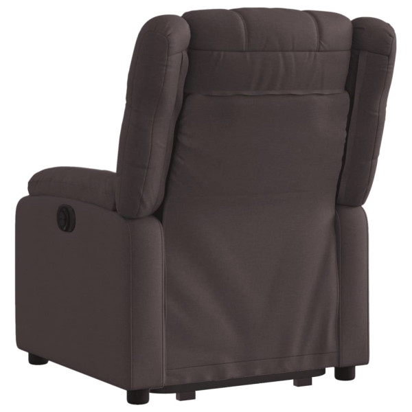 Sillón eléctrico reclinable elevable de tela marrón oscuro M 4