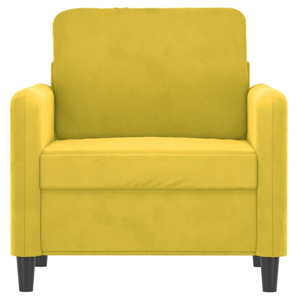 Sillón de terciopelo amarillo 60 cm M 3