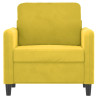 Sillón de terciopelo amarillo 60 cm 3