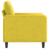 Sillón de terciopelo amarillo 60 cm 4