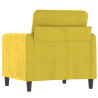 Sillón de terciopelo amarillo 60 cm 5