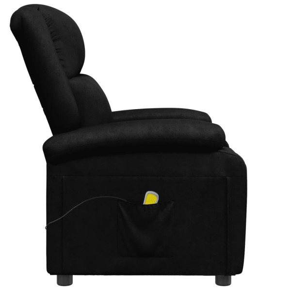 Sillón de masaje de cuero sintético negro M 4