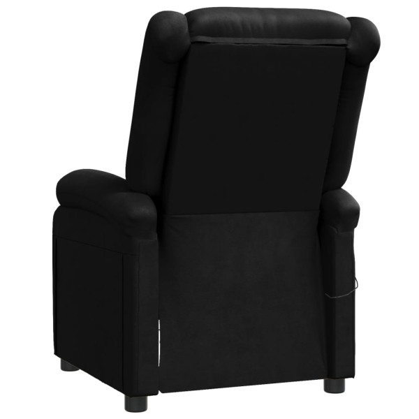 Sillón de masaje de cuero sintético negro M 5