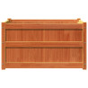 Jardinera exterior madera maciza pino marrón cera 90x50x50 cm 5