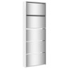 Mueble zapatero y espejo 5 niveles blanco brillo 63x17x169.5 cm 2