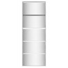 Mueble zapatero y espejo 5 niveles blanco brillo 63x17x169.5 cm 5