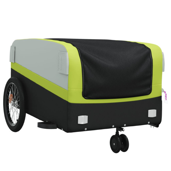 Remolque para bicicleta hierro negro y verde 45 kg M 4
