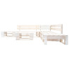 Set de muebles de jardín de palets 6 piezas madera blanco 2