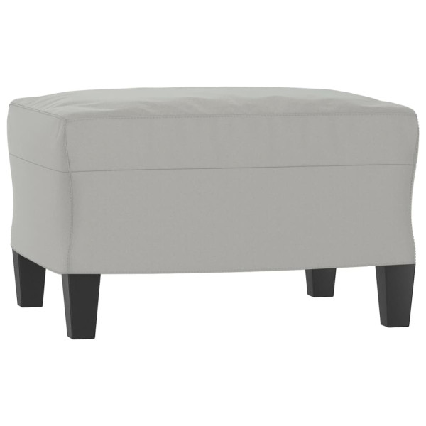 Sillón con taburete tela de microfibra gris claro 60 cm M 5