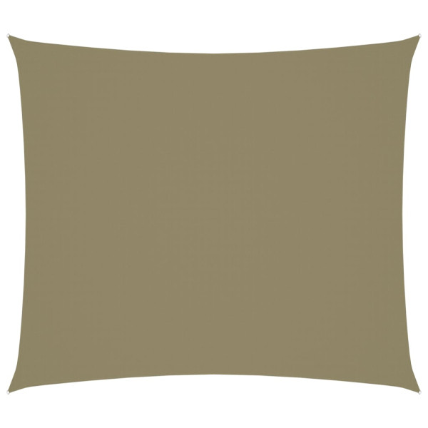 Toldo de vela rectangular tela Oxford beige 2.5x3 m D