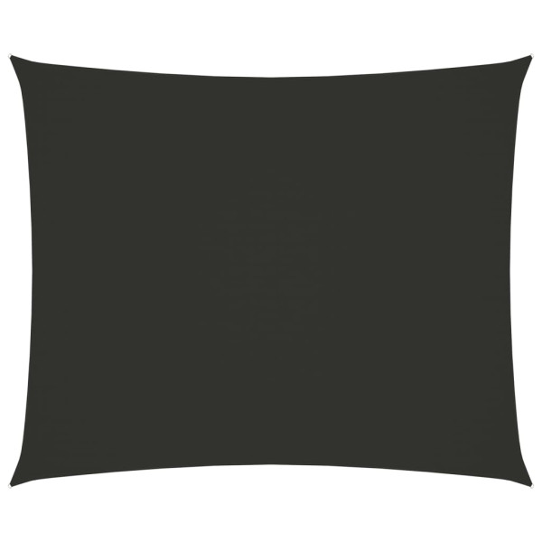 Toldo de vela rectangular tela Oxford gris antracita 4x5 m D