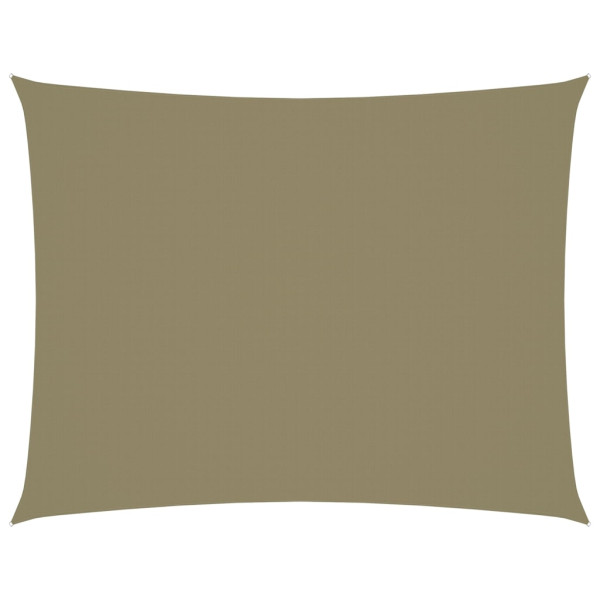 Toldo de vela rectangular tela Oxford beige 2.5x4 m D