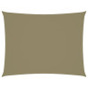 Toldo de vela rectangular tela Oxford beige 2.5x4 m 1