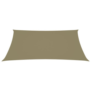 Toldo de vela rectangular tela Oxford beige 2.5x4 m H